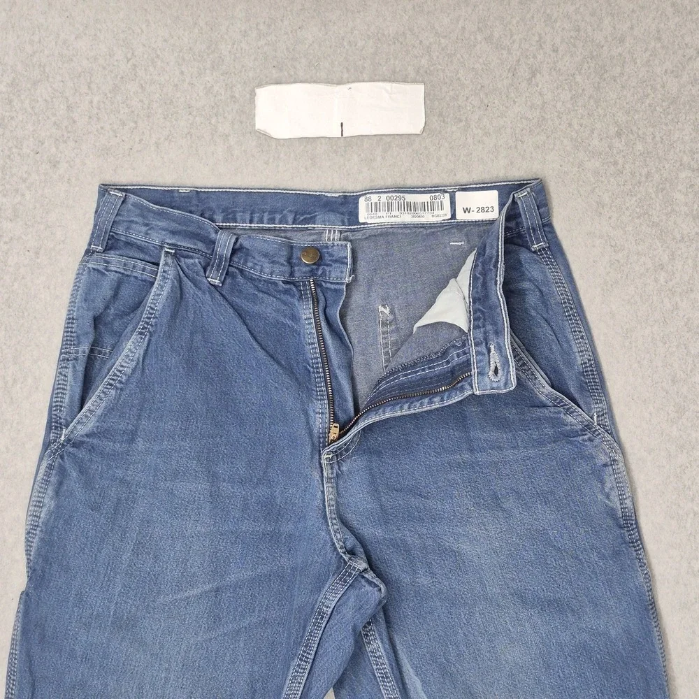 Carhartt Men Jeans 32X28 Blue Denim Carpenter B33 Dungaree READ